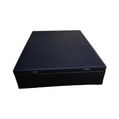 Cama Box Baú Viúvao Sintético Preto Com 128cm de Largura