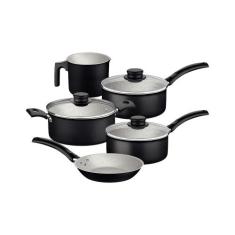 Jogo De Panelas 5 Peças Turim Cores Antiaderente Tramontina, Preto