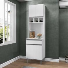 Armário de Cozinha 4 Portas Catanzaro Branco - Mais de Casa