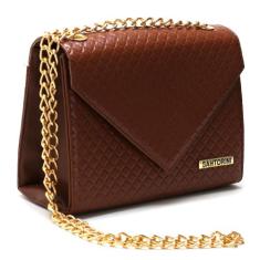 Bolsa Envelope Feminina Baú Alça De Corrente Transversal - santorini, 