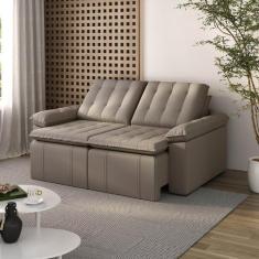 Sofá Cama Retrátil e Reclinável 3 Lugares 200cm Veludo com Molas Palme