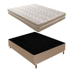Cama Box Casal com Colchão D33 Quality Duoface 26x138x188cm e Base Flo
