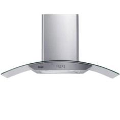 Coifa de Parede Consul 90cm 5 e 6 Bocas com Design em Vidro e Aviso Lavar Filtro Inox CAP90AR - 127 Volts 110