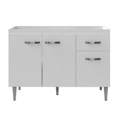 Balcão Para Pia Gabriela 120 Cm 3 Portas Branco  Ajl