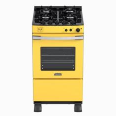 Fogao 4 Bocas Venax Gaudi Vetro Vitreo Amarelo Gas GLP 220 V