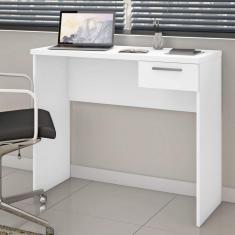 Mesa de Escritório 90cm 1 Gaveta Office NT 2000 Notável Móveis Branco New