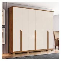 Guarda Roupa Casal Ambiente Andréas 6 Portas Nature Off White - Henn