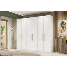 Guarda Roupa Casal 6 Portas 3 Gavetas Sumatra Demóbile Branco
