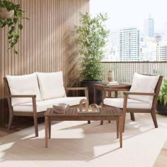 Sofá 2 Lugares Riade Acquablock Stain Castanho/Cru