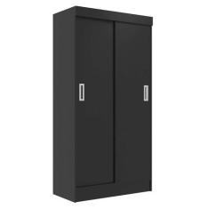 Guarda-Roupa Solteiro Berlim 2 PT Preto - Evidência