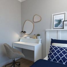 Mesa ou Escrivaninha com Gaveta para Home Office ou Escritório ou Quarto Branco