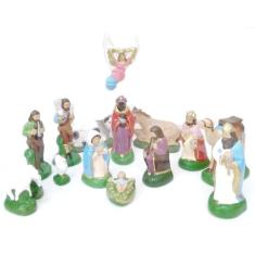 Presépio Completo Gesso 10 Cm 15 Peças Enfeite De Natal - Evangelize