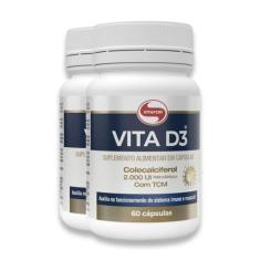 Kit 2 Vita D3 Vitamina D 60 Cápsulas Vitafor