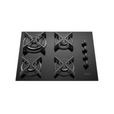 Cooktop 4 Bocas a Gás Dako Supreme com Queimador Tripla Chama e Mesa de Vidro Temperado Preto Bivolt