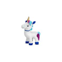 Unicórnio de Pelúcia Branco e Azul 34 cm Antialérgico