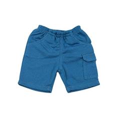 Shorts Bebê Moletinho Essencial 3 Bolsos - Azul GG