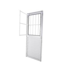 Porta Postigo Abertura Direita Vidro Liso 210x80cm Espresso Esquadrias Branco