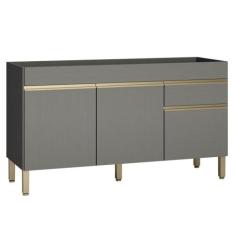 Balcão Gabinete para Pia sem Tampo 150cm Lina K02 Gris - Mpozenato, Gr