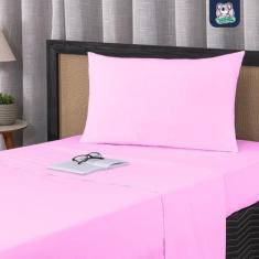 Jogo de Lençol Solteiro 2 Peças 100% Algodão Fio Penteado Percal 200 F