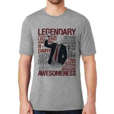 Camiseta Legendary Awesomeness - Foca na Moda, Cinza, GG