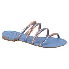 Sandália Rasteira Beira Rio Tiras Feminino