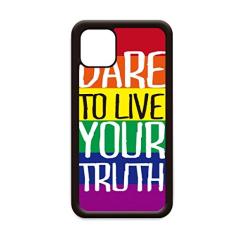 Capa Live Your Truth LGBT Bandeira do arco-íris para iPhone 12 Pro Max para Apple Mini Mobile Case