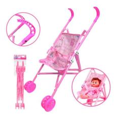 Carrinho Boneca Bebe Reborn Dobrável Luxo Toys2U - TOYS 2U