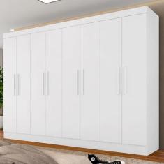 Guarda Roupa Casal Mariah 8 Portas Branco - A Móveis Arapongas, Branco
