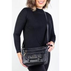 Bolsa tiracolo de couro liso Isis-Feminino