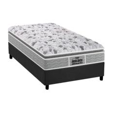 Cama Box Solteiro: Colchão Ortopédico Probel D45/EP Anatômico Firmepedic Guarda Costas Próextreme Plus + Base CRC Suede Gray(88x188)