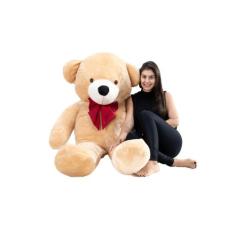 Urso De Pelúcia Gigante Teddy 1,70m - 307 - Luck Baby , Doce de leite 