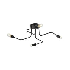 Plafon Taschibra Cronos 4 Preto E27 Bivolt