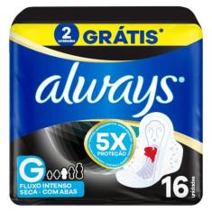 Absorvente Always Noites Tranquilas Cobertura Seca Com Abas com 16 uni