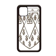 Ilustração de pena de arte barroca preta branca para iPhone 12 Pro Max capa para Apple Mini Mobile Case