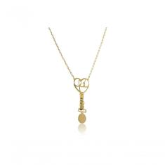 Colar Com Pingente De Fé Folheado Em Ouro 18k