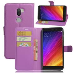 XIAOMI Capa para Mi 5S Plus, capa carteira flip de couro PU premium com compartimento para cartão, suporte e fecho magnético [capa interior à prova de choque de TPU] Compatível com XIAOMI Mi 5S Plus