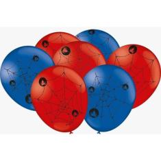 Balão Decorado N09 Teia de ARANHA - Pacote com 25 Unidades - Festcolor
