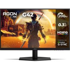 Monitor Gamer AOC 27G42HE-57 27" Full HD IPS 200HZ com HDR10 e G-SYNC Preto Bivolt