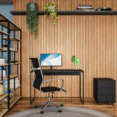 Mesa de Escritório Brad Preta 120 cm