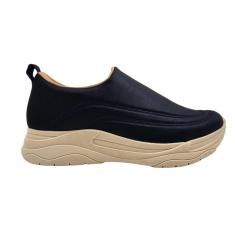 Tênis Usaflex Elastano Indicado Conforto Joanete Pés Largos Cor:Marinho;Tamanho:39-Feminino