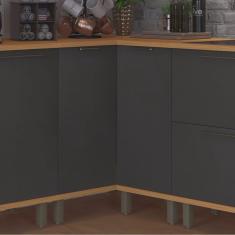 Balcão de Canto para Cozinha com Tampo 2 Portas Madri Indekes