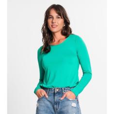 Blusa Feminina Manga Longa Rovitex Verde-Feminino