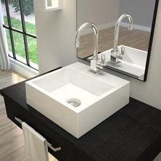 Kit Cuba Q395 com Torneira Luxo 1195 Metal e Válvula Click 1 Pol. meia e Sifão Cromado e Flexível Compace Branca