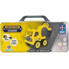 Caminhao Escavadeira Monta E Desmonta 25 Peças Polibrinq