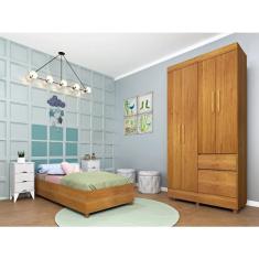 Guarda Roupa 4 Portas 2 Gavetas Oregon Tcil Móveis - Cinamomo