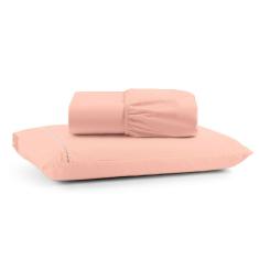 Jogo De Lençol Solteiro Mirante 100% Algodão 2 Peças - Rosa