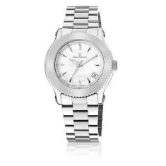 Relógio Pulso Jean Vernier Feminino Aço Prata  Jv01022