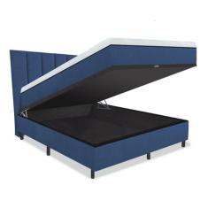 Colchão Eco Luxo Magnético sem massagem com Box Baú e Cabeceira Painel