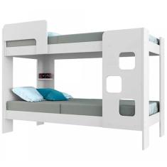 Beliche Vegas para Colchão 188x88 com Prateleira Tigus Cor Branco