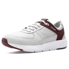 Tênis Masculino Sneaker Gelo Bordô Couro DIfranca - 9002 - Ranster - 1
